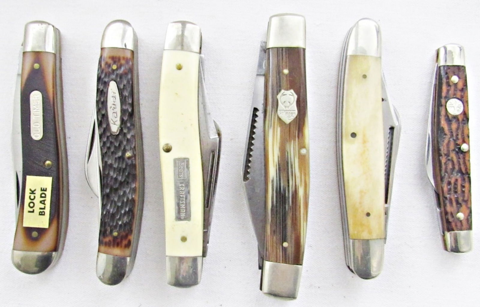 NICE CONDITION (6) POCKET KNIVES, OLD TIMER (1 of 4)