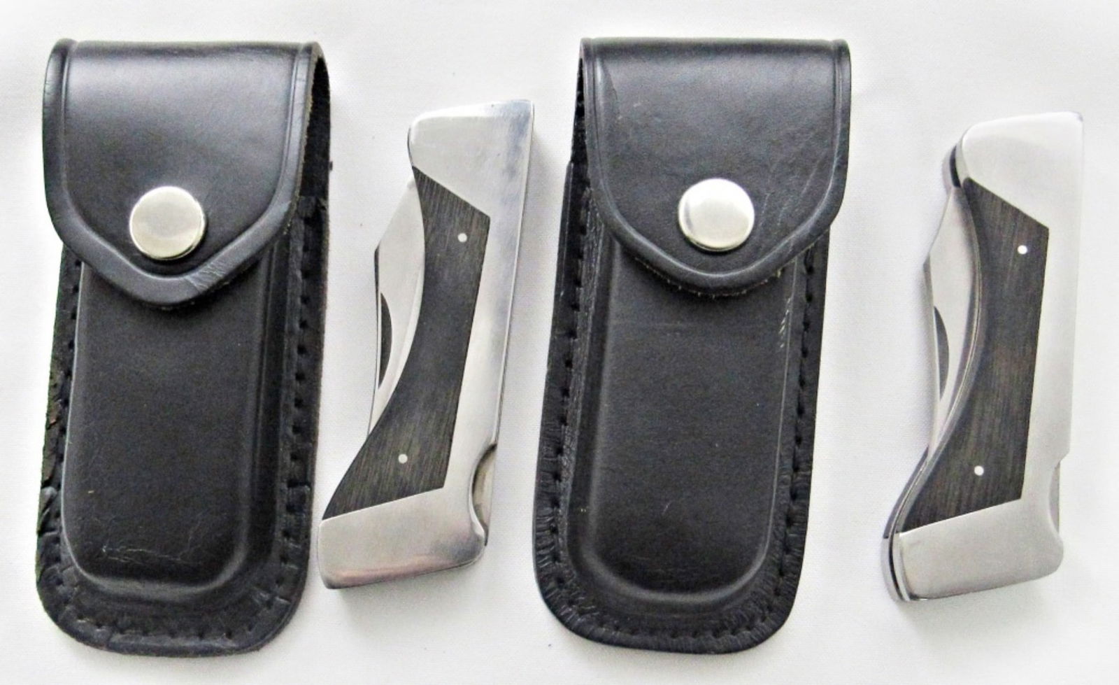 (2) LOCK BACK HAND MADE HUNTING KNIVES (1 of 6)