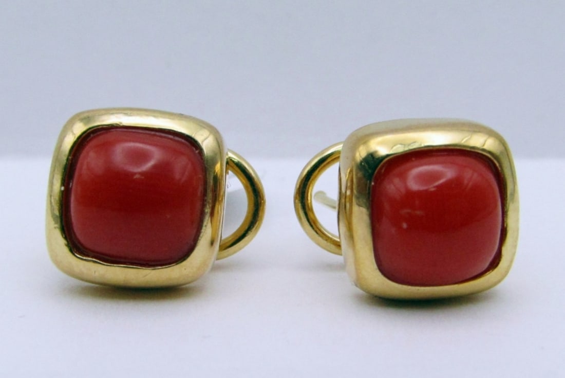 14K PAIR OF PIERCED STUD EARRINGS WITH (1 of 8)