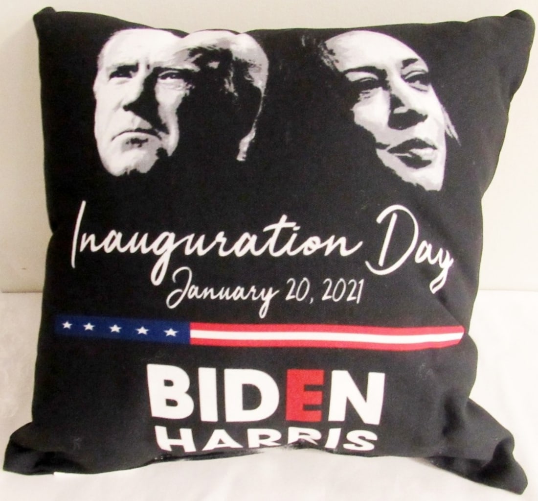 Biden/Harris Inauguration Day Pillow: January 20th, 2021 - Presidential Inauguration Date