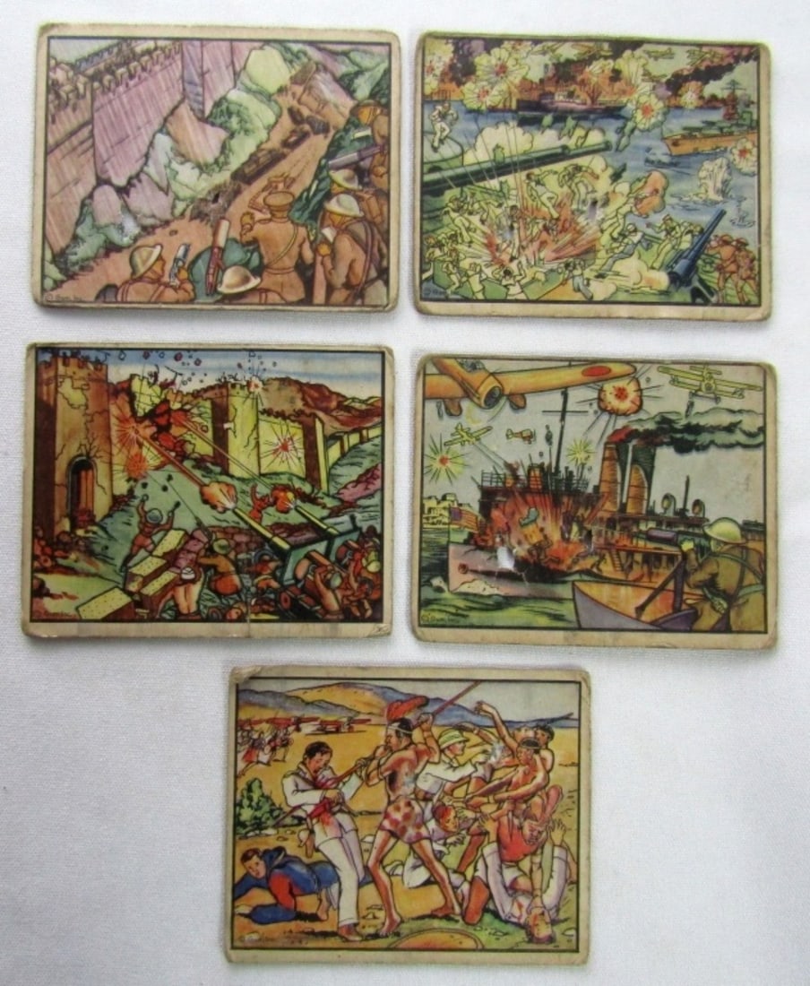 1938 HORRORS OF WAR TRADING CARDS (5) (1 of 2)