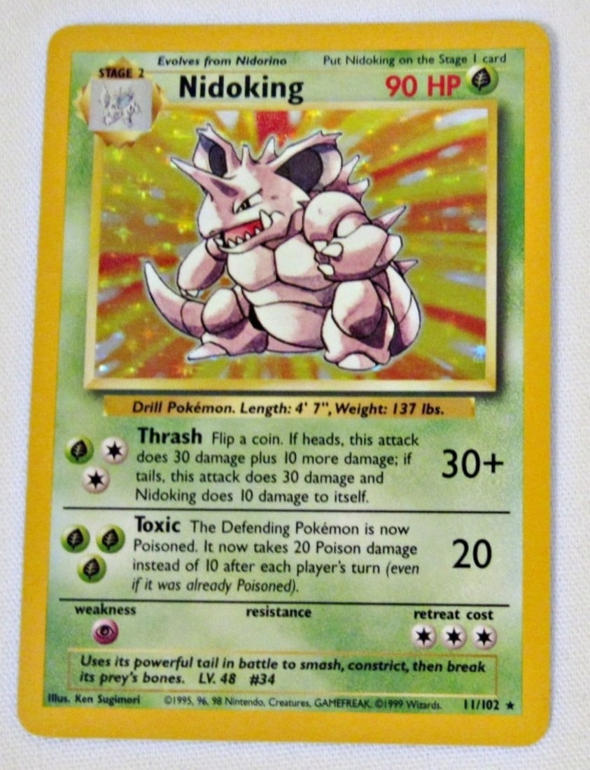 POKEMON NIDOKING 11/102 90 HP HOLO (1 of 2)