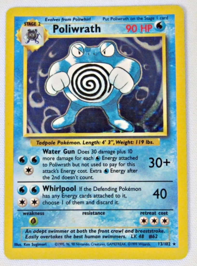 POKEMON POLIWRATCH 13/102 90 HP HOLO (1 of 2)