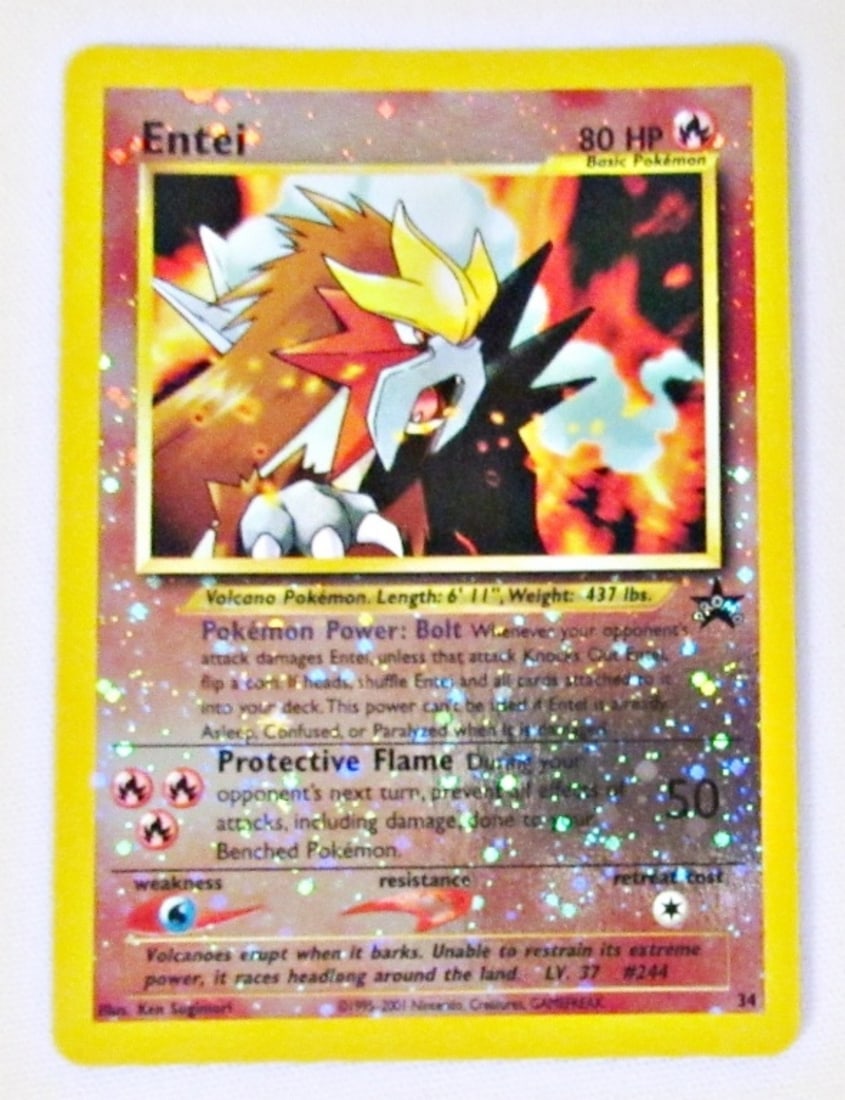 Pokemon Card Entei Black Star Promo: 34 WOTC