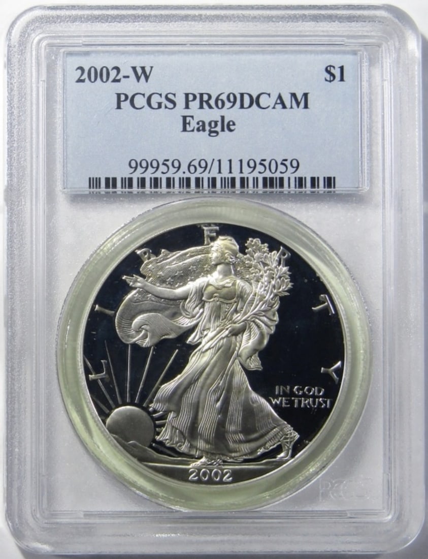 2002-W SILVER EAGLE PCGS PR-69 DCAM (1 of 4)