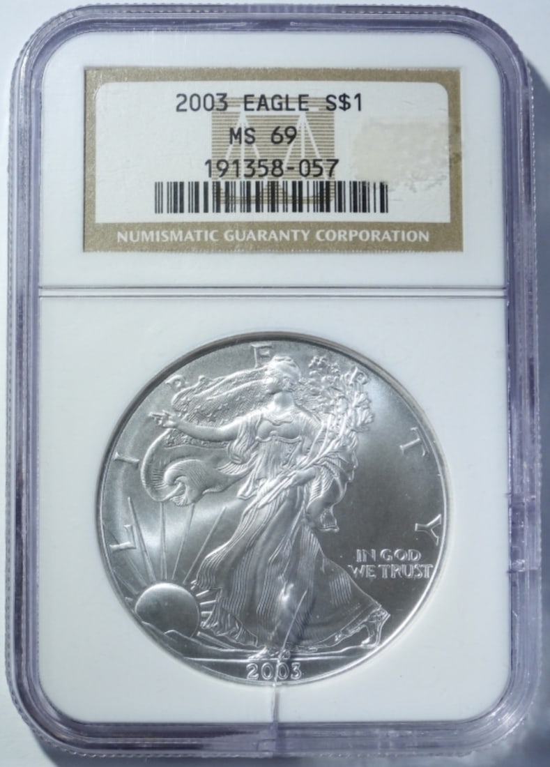 2003 AMERICAN SILVER EAGLE NGC MS-69 (1 of 4)