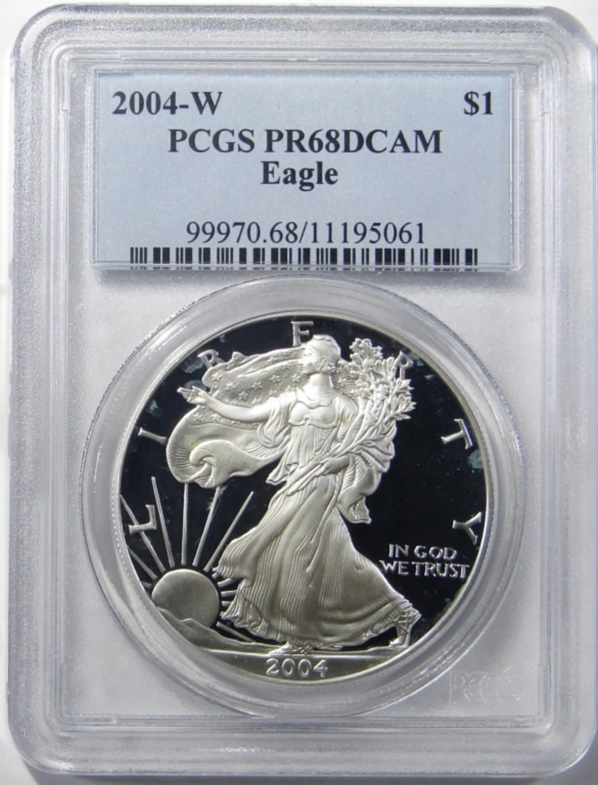 2004-W SILVER EAGLE PCGS PR-68 DCAM (1 of 4)