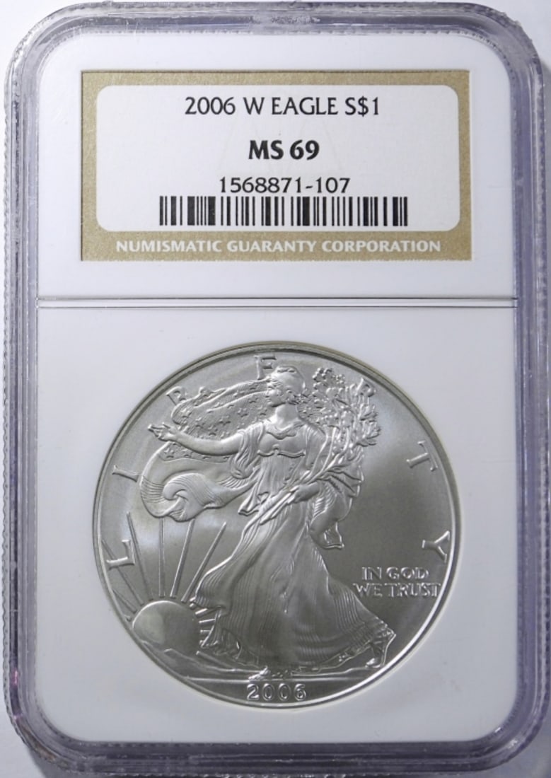 2006-W AMERICAN SILVER EAGLE NGC MS-69 (1 of 4)