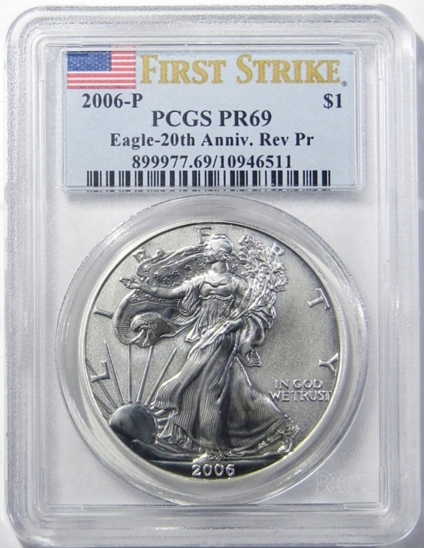 2006-P REV PR SILVER EAGLE PCGS PR-69 (1 of 4)