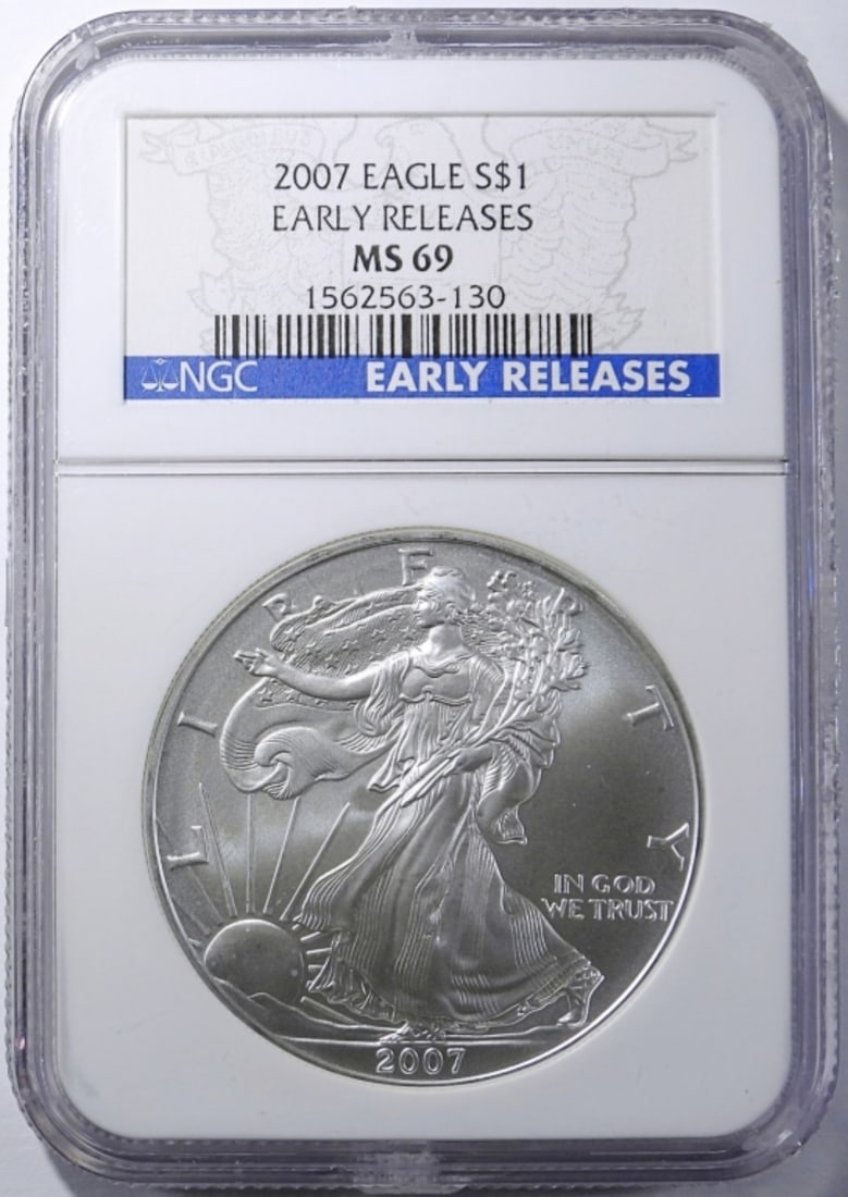 2007 AMERICAN SILVER EAGLE NGC MS-69 (1 of 4)