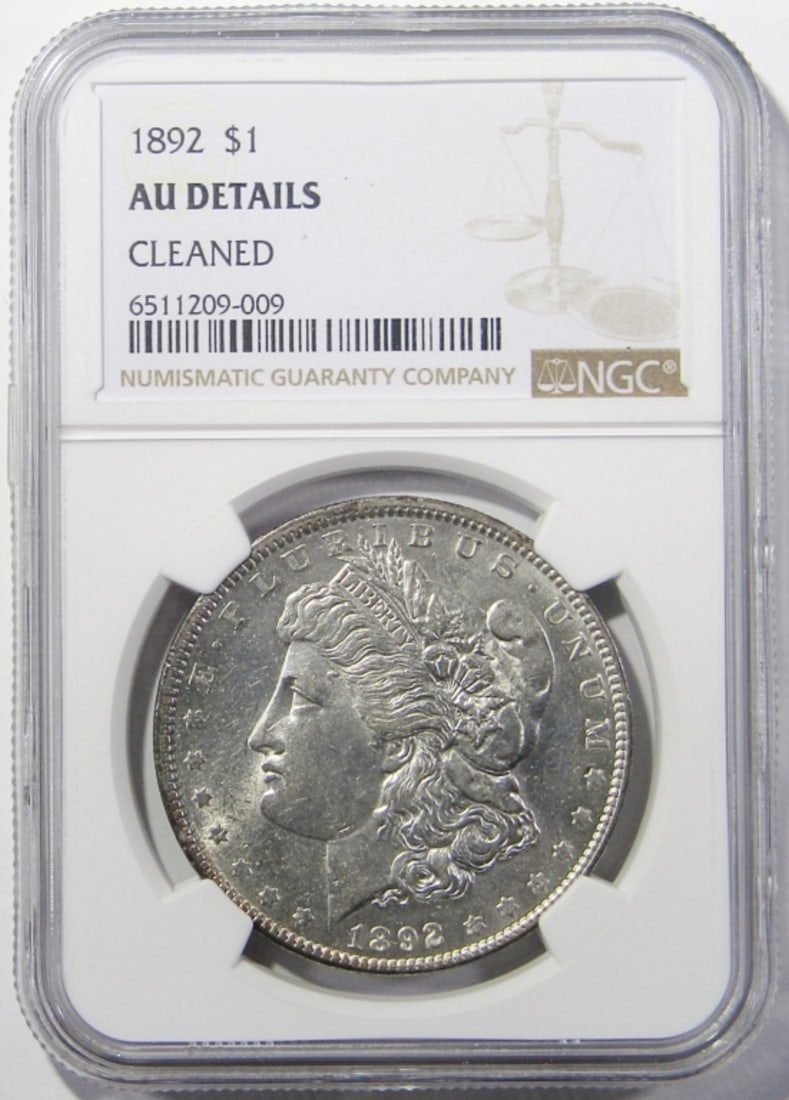 1892 MORGAN DOLLAR NGC AU DETAILS (1 of 4)