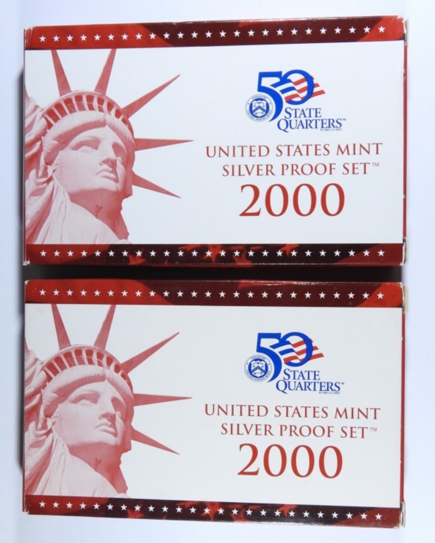 TWO 2000 U.S. SILVER PROOF SETS (1 of 2)