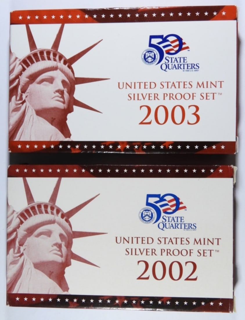 2002 AND 2003 U.S. SILVER PROOF SETS (1 of 2)