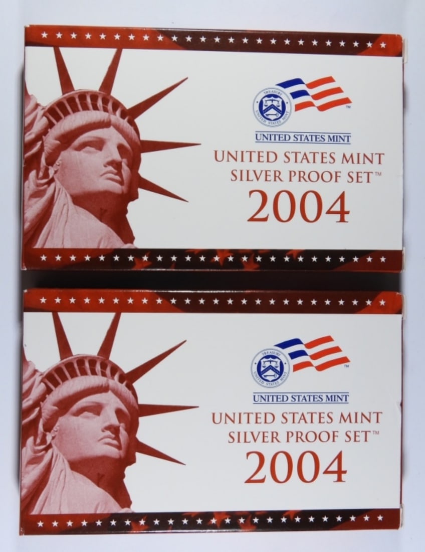 (2) 2004 U.S. MINT SILVER PROOF SETS (1 of 2)