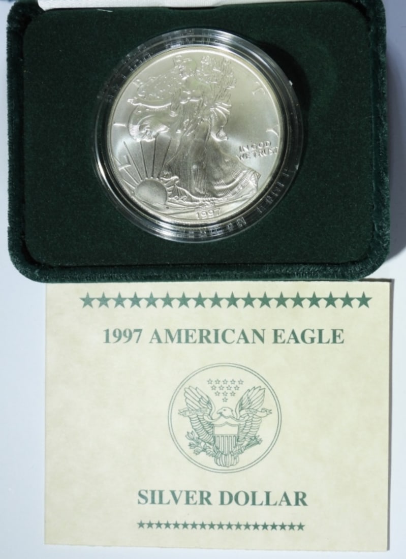 1997 UNC AMERICAN SILVER EAGLE IN OGP (1 of 4)