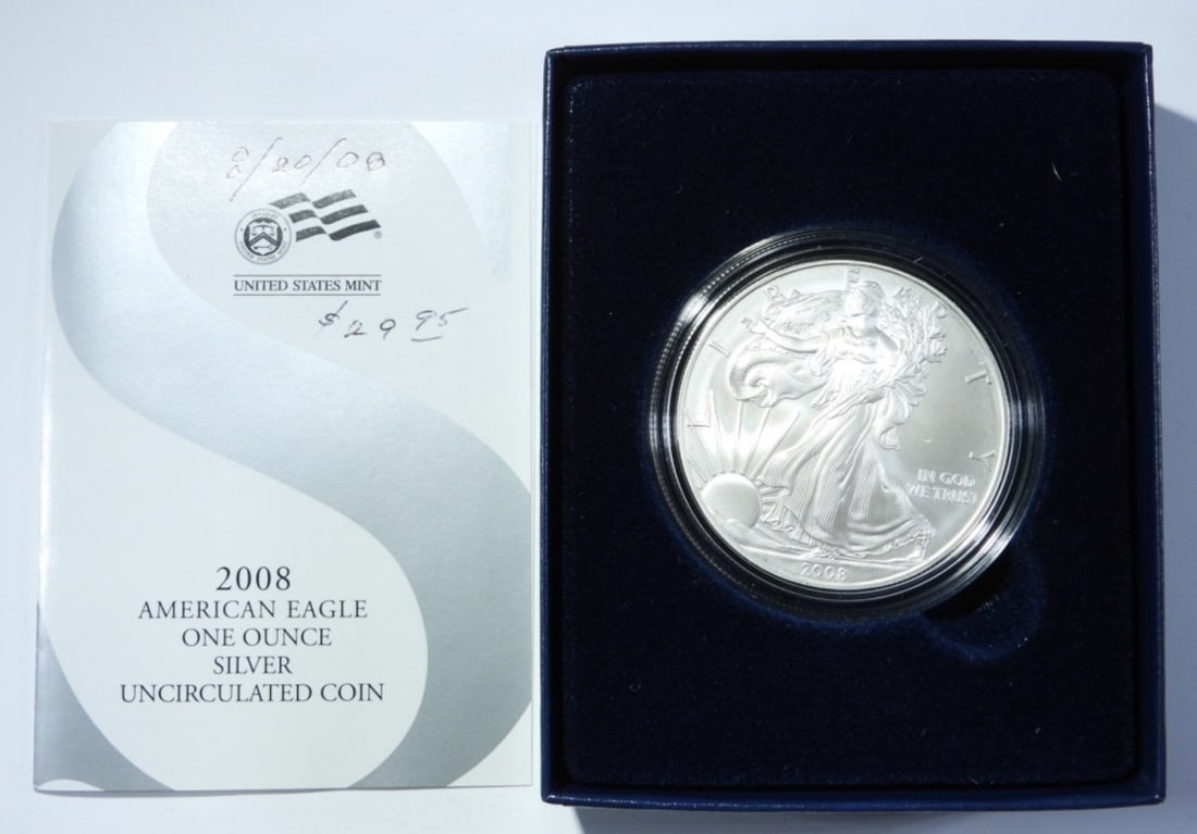 2008-W UNC AMERICAN SILVER EAGLE (1 of 4)