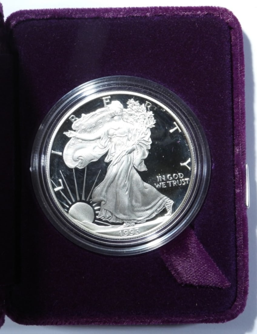 1993-P PROOF AMERICAN SILVER EAGLE (1 of 3)