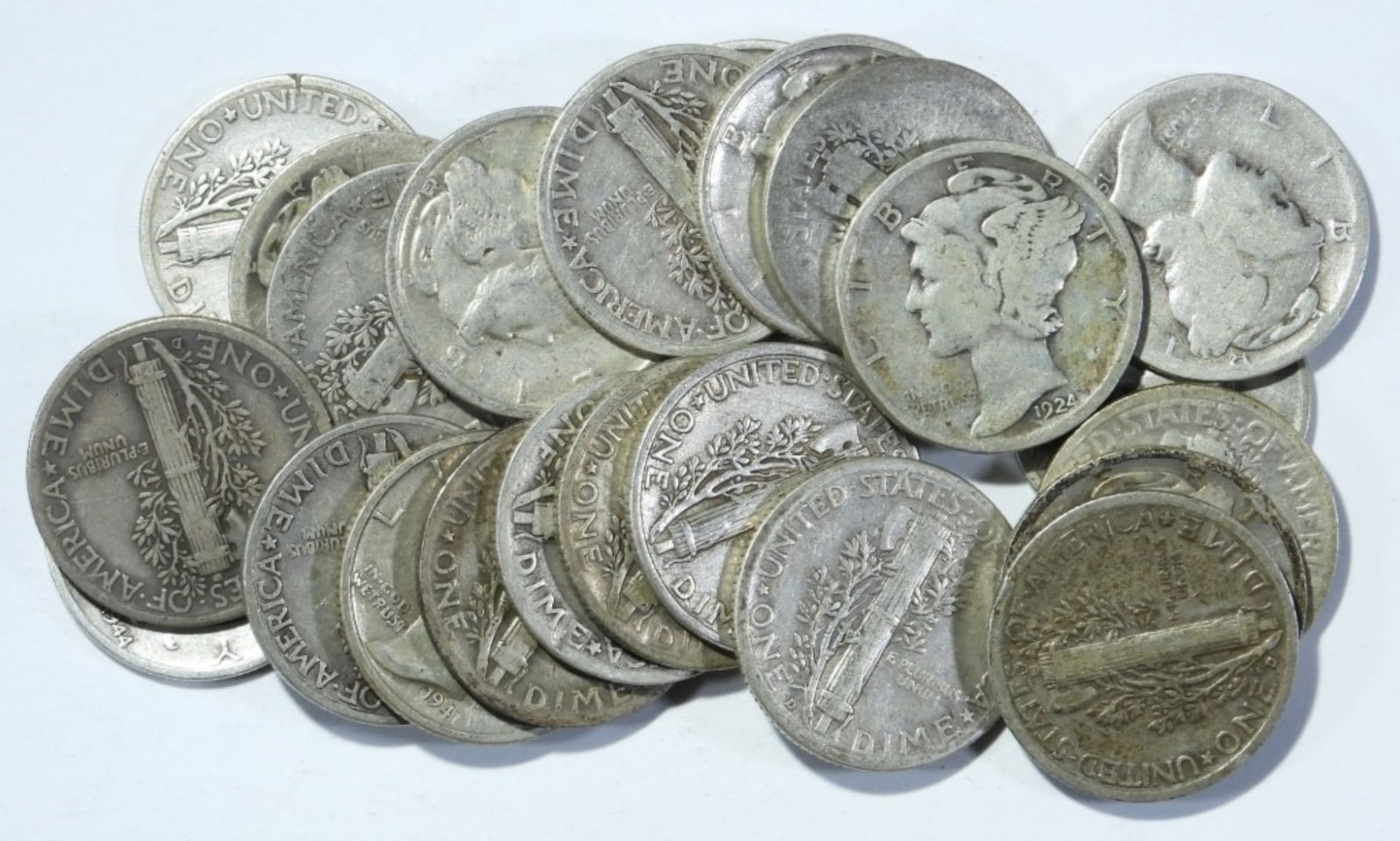 (23) MIXED DATE MERCURY SILVER DIMES (1 of 2)