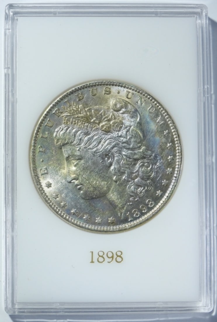 1898 MORGAN DOLLAR BU TONING (1 of 4)