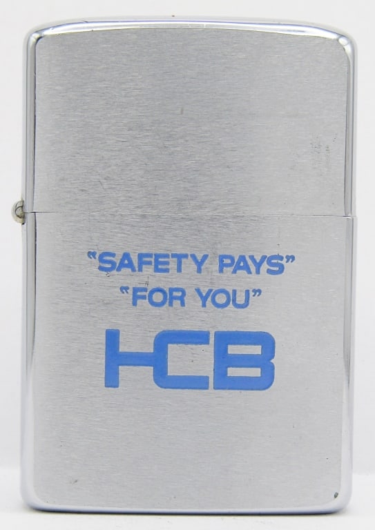 1971 Advertising Zippo "Safety Pays For You HCB" (1 of 5)