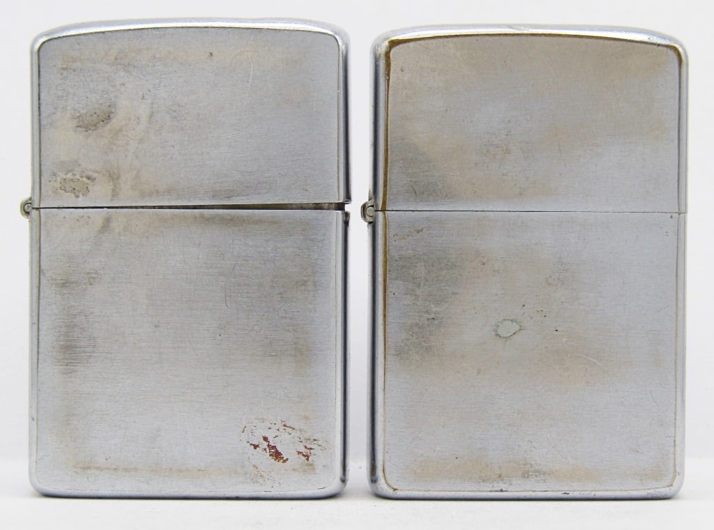 1968 & 1970 Brushed Chrome Zippo Lighters (1 of 5)