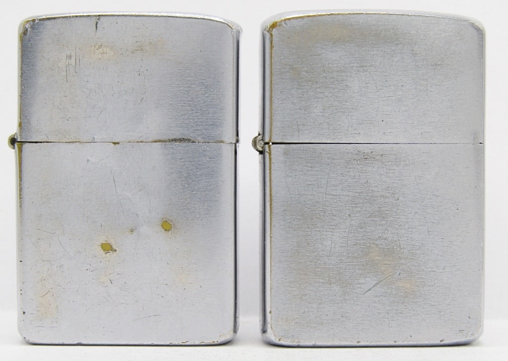 1950's 8-Dot Pat.2517191 Zippo Lighters: Both Used Conditions.