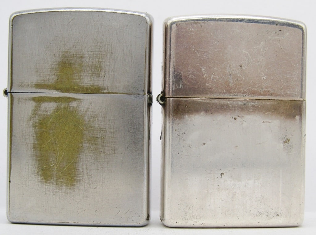 2001 & 2011 Brushed Chrome Zippo Lighters (1 of 5)