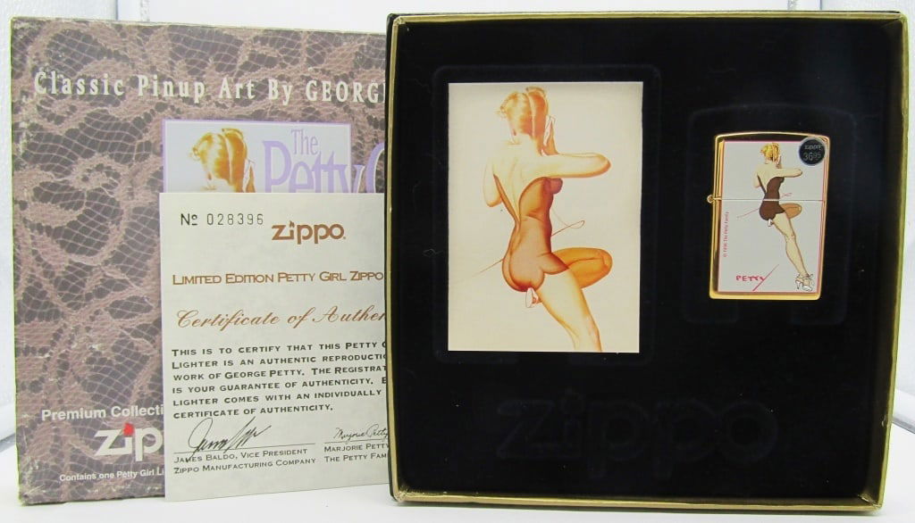 1997 Limited Ed. Petty Girl Memphis Bell Zippo Set (1 of 7)