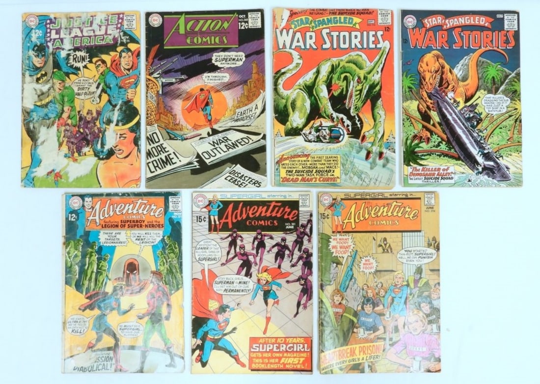 LOT OF 7 VARIOUS 12 & 15 CENT DC COMICS (1 of 2)