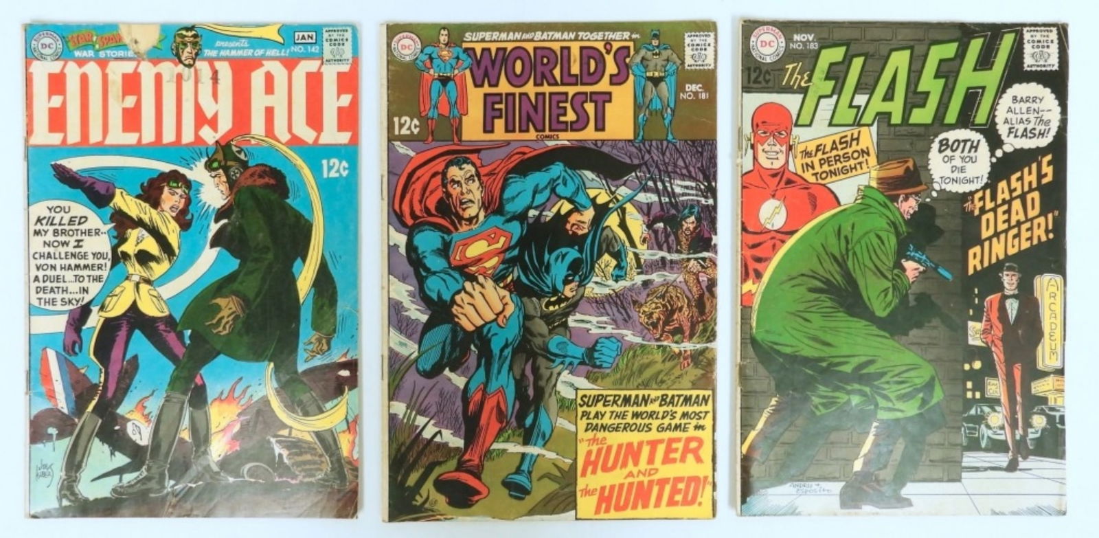 LOT OF 3 VARIOUS 12 CENT DC COMICS (1 of 2)