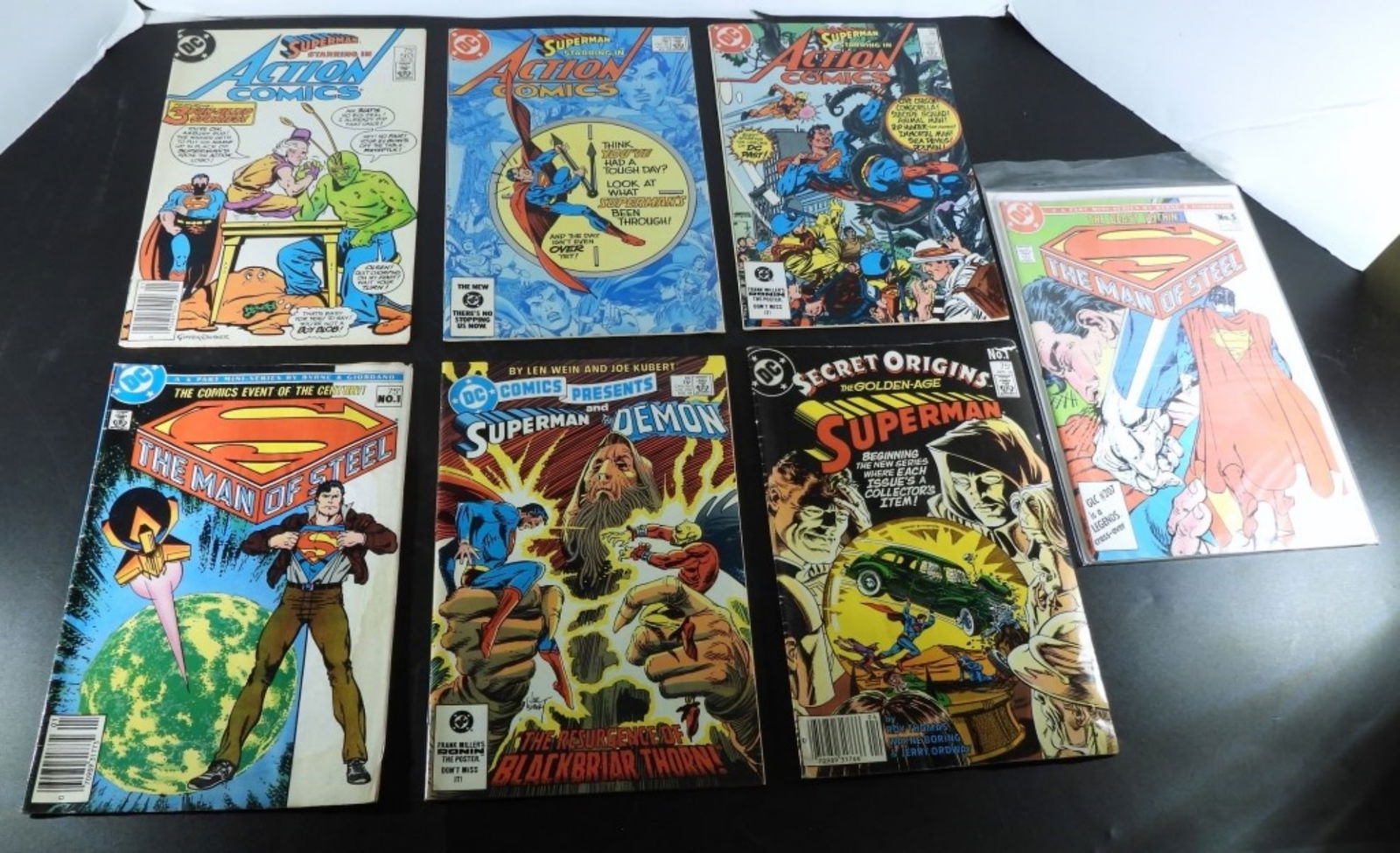LOT OF 7 VINTAGE DC SUPERMAN COMICS (1 of 2)