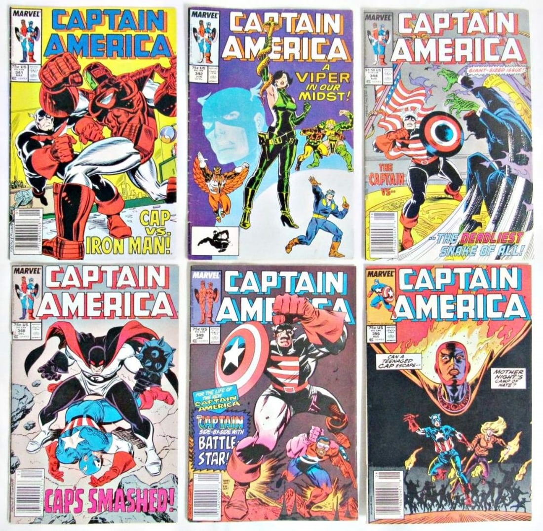 LOT OF 6 MARVEL CAPTAIN AMERICA COMICS (1 of 2)