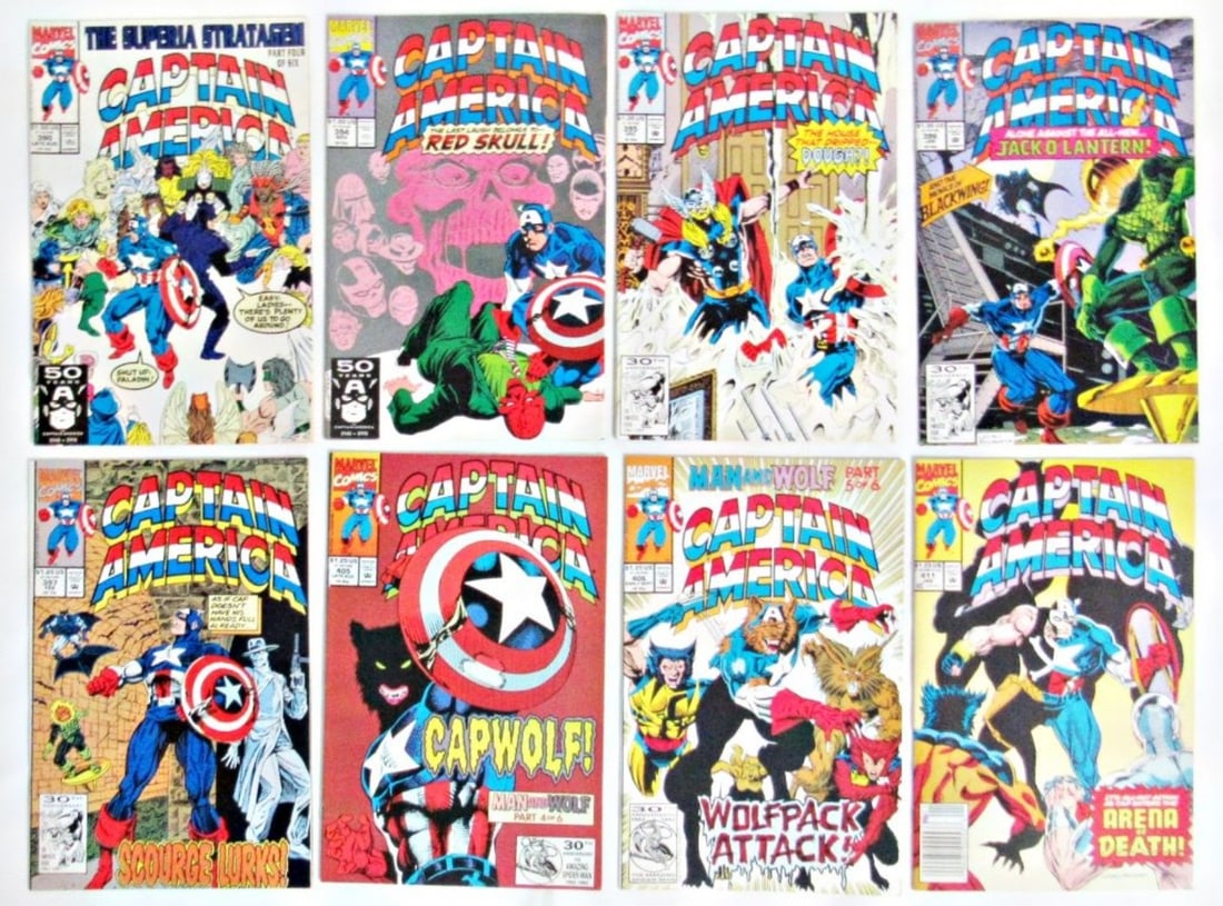 LOT OF 8 MARVEL CAPTAINI AMERICA COMICS (1 of 2)
