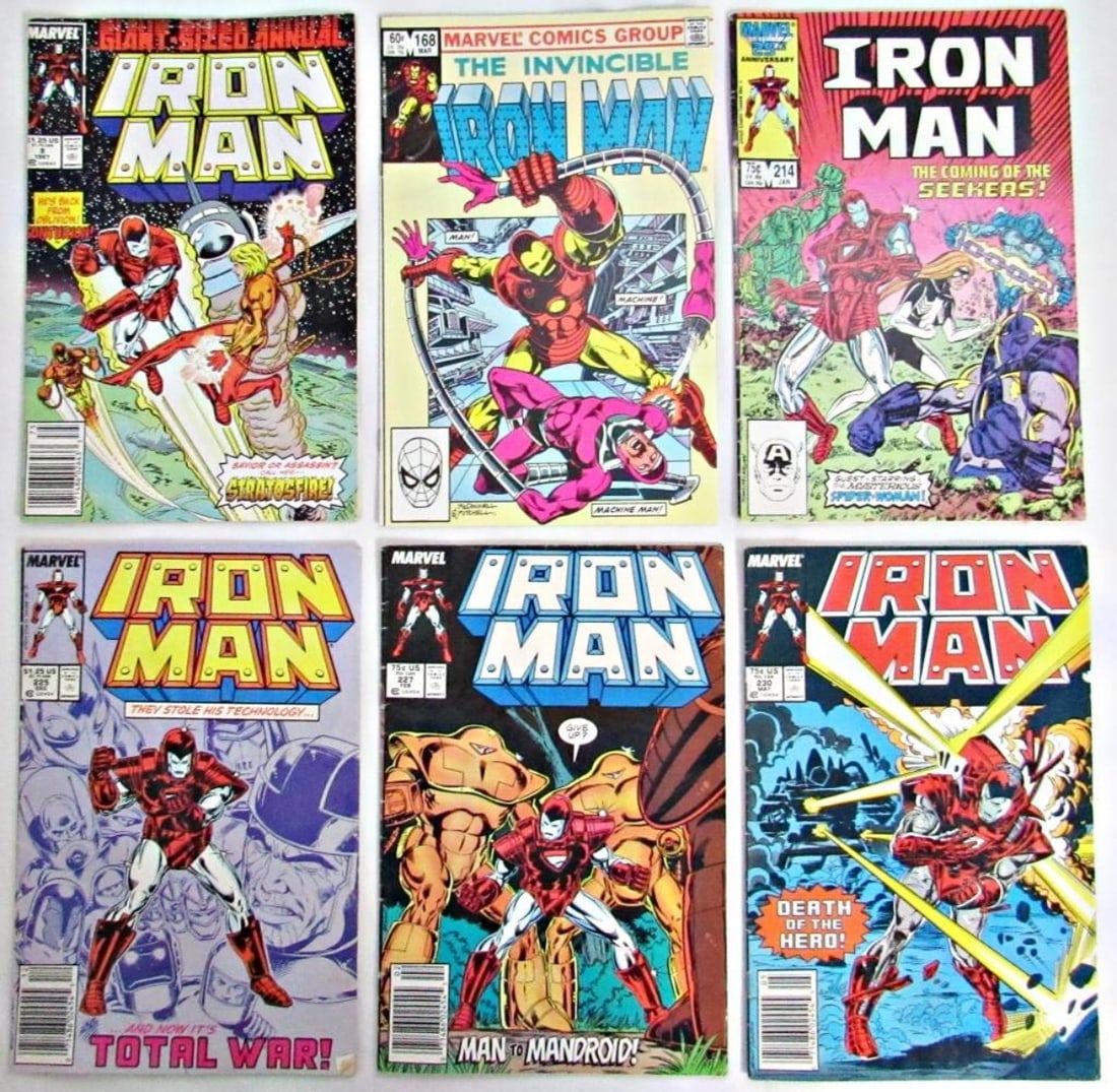 (6) MARVEL IRON MAN COMICS 1980'S (1 of 2)