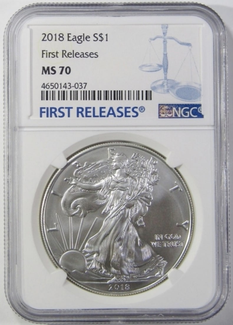 2018 AMERICAN SILVER EAGLE NGC MS-70 (1 of 4)