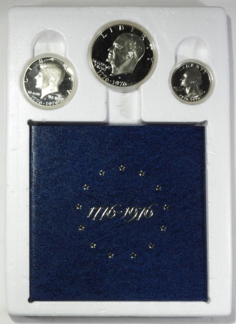 (5) 1976-S SILVER 3-COIN PROOF SETS (1 of 2)