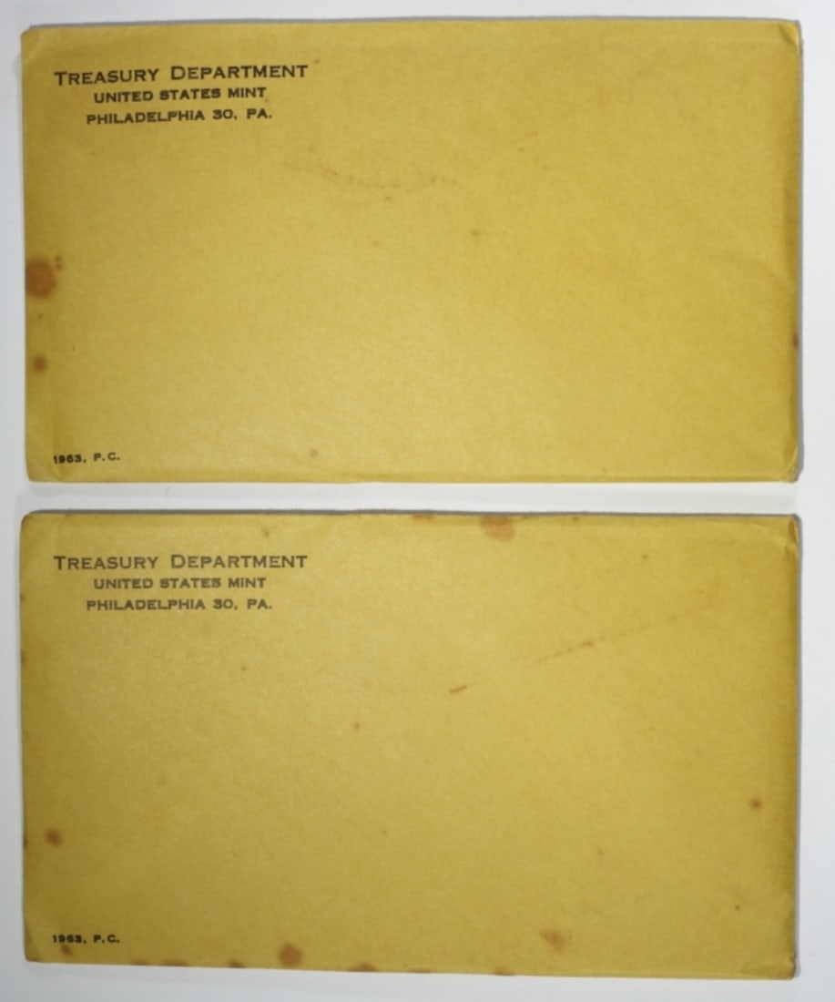 TWO 1963 PROOF SETS UNOPENED (1 of 2)