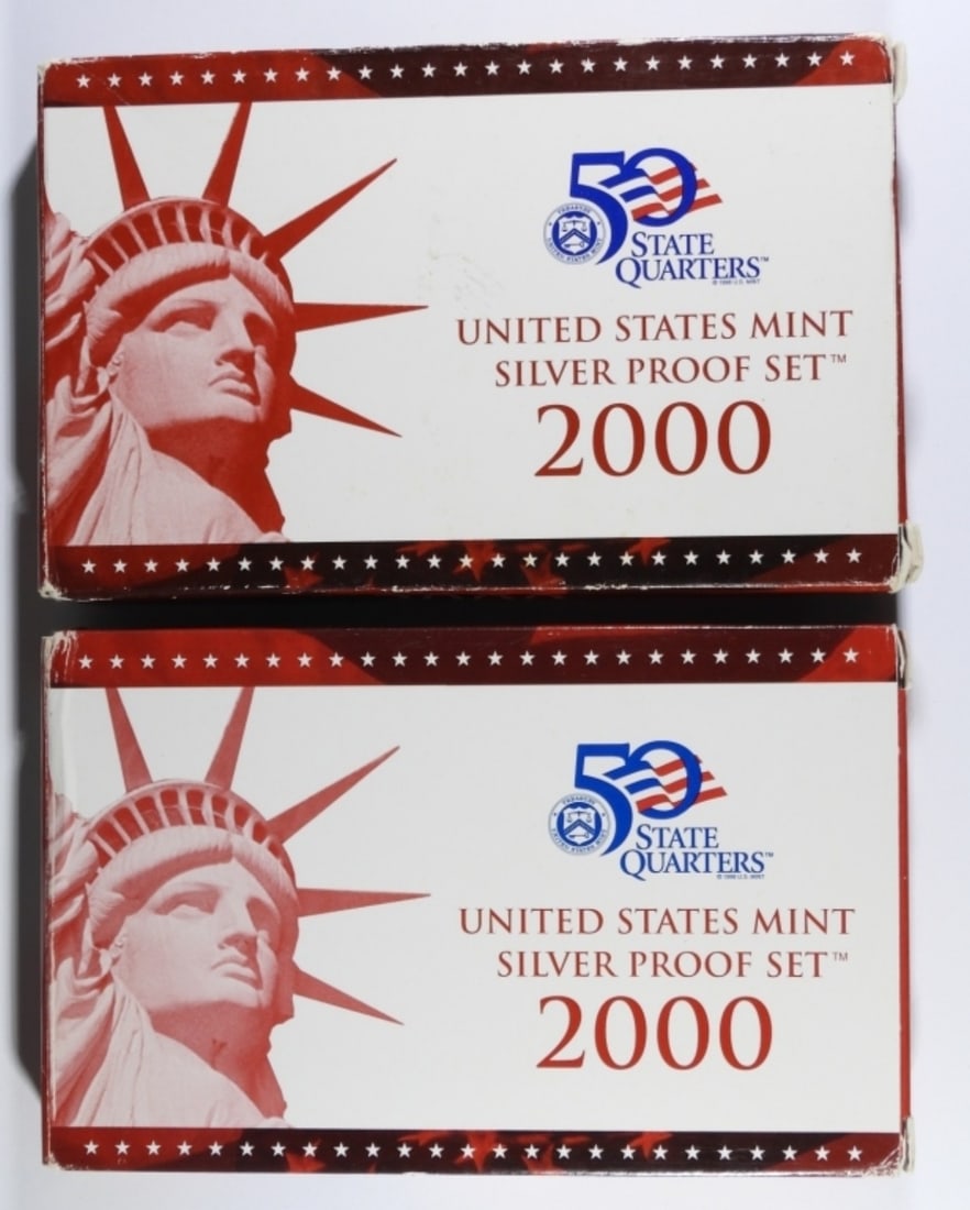 TWO 2000 U.S. SILVER PROOF SETS (1 of 2)