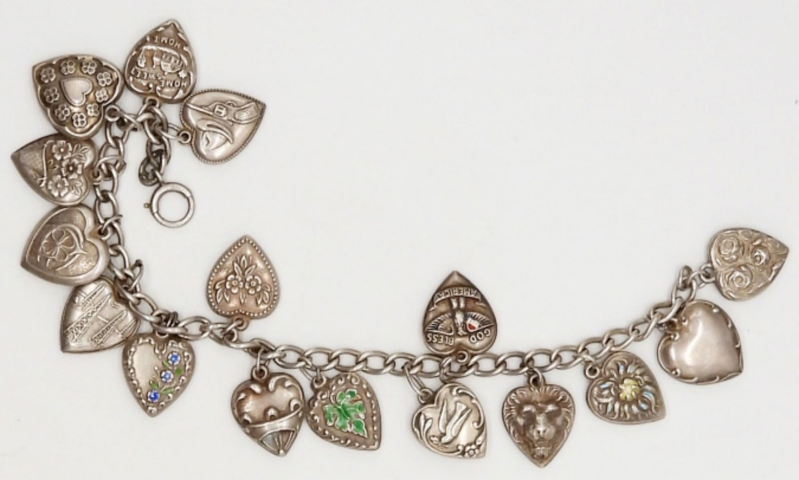 STERLING HEART CHARM BRACELET (1 of 3)