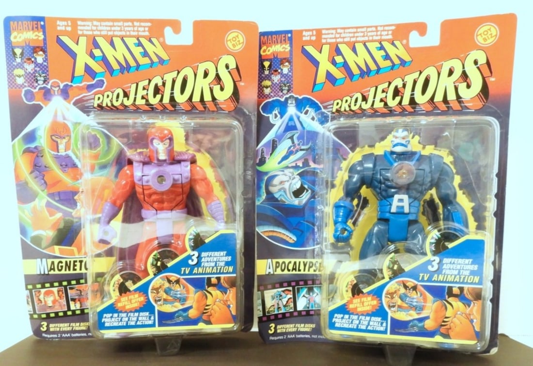 (2) MARVEL X-MEN PROJECTORS - MAGNETO: APOCALYPSE - BOTH SEALED in BLISTER PACKS