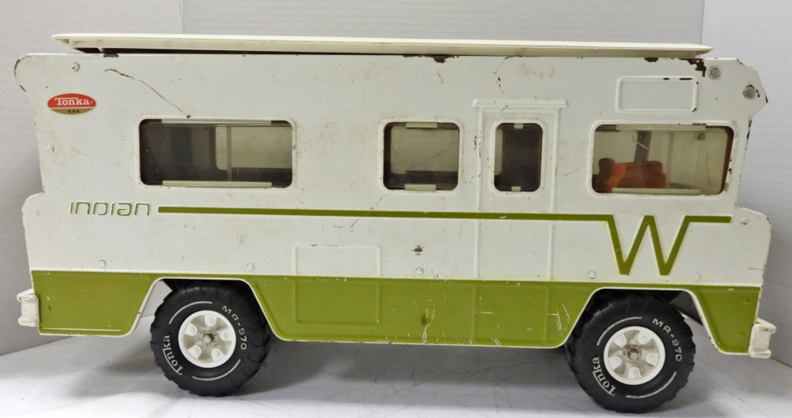 1970s Tonka Winnebago Indian: Pressed Steel RV Camper - SOLID CONDITION