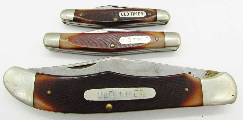 (3) Vintage Folding Old Timer Pocket Knives