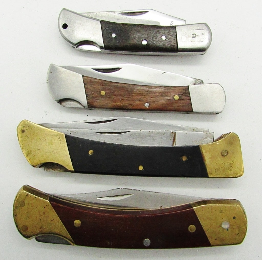 (4) Vintage Folding Lockback Pocket Knives (1 of 6)