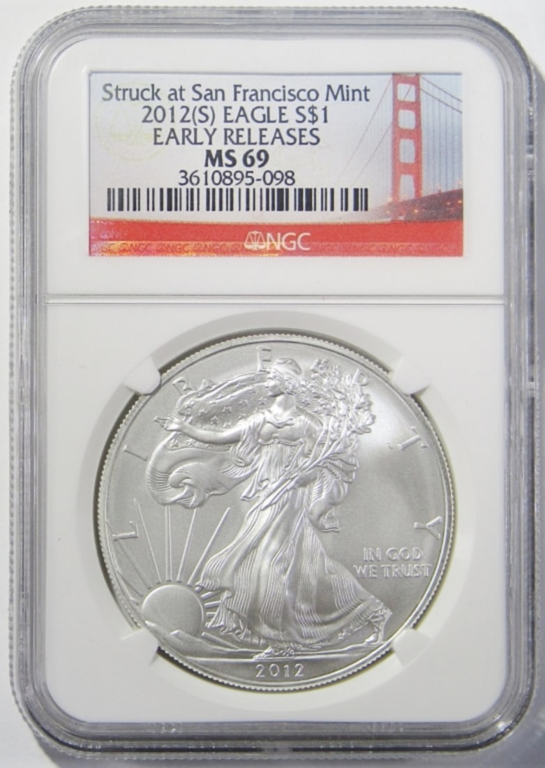 2012-(S) AMERICAN SILVER EAGLE NGC MS-69 (1 of 4)