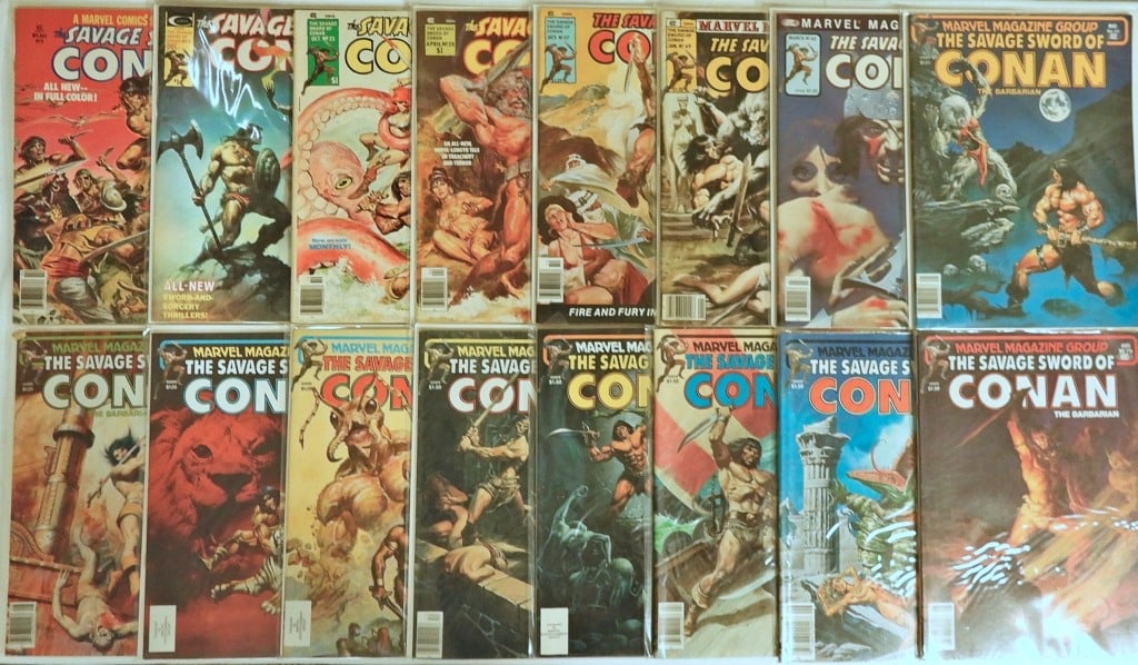 (16) THE SAVAGE SWORD OF CONAN COMICS (1 of 5)