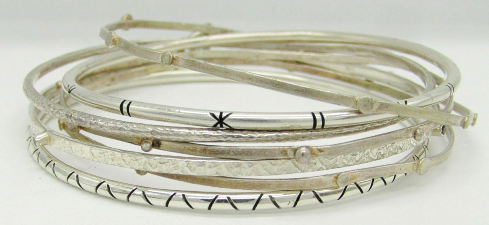 (7) Sterling Silver Bangle Bracelets (1 of 2)
