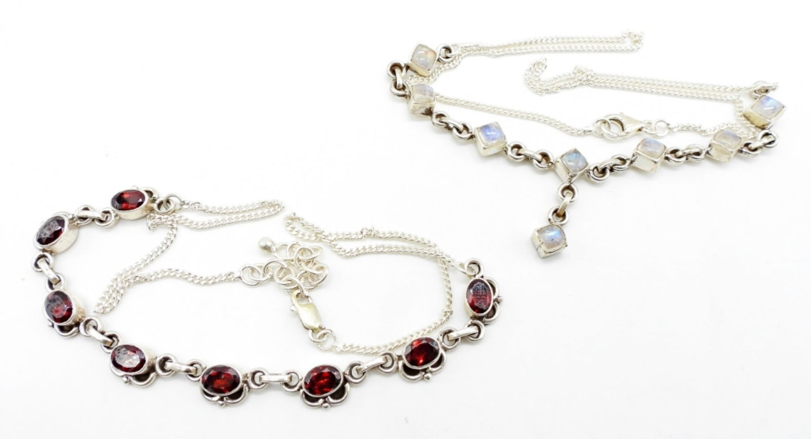 (2) GEMSTONE STERLING NECKLACES (1 of 3)