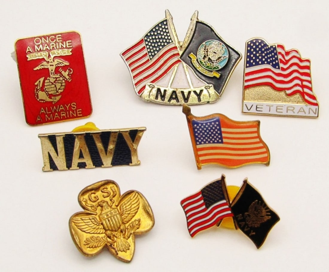 (7) United States Marine/Navy Pins (1 of 4)