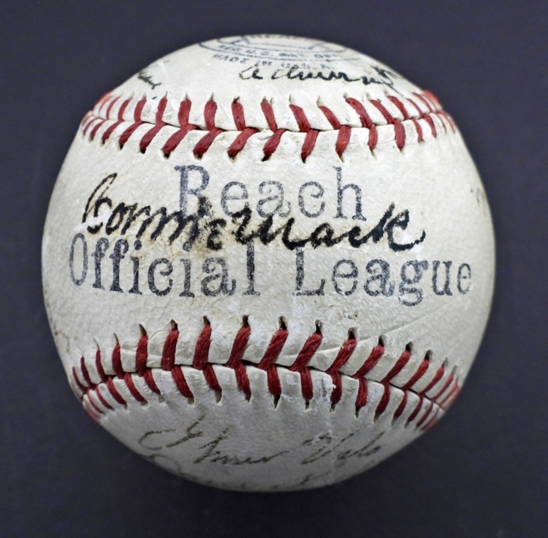 CONNIE MACK DAY SIGNED TEAM BALL (1 of 6)