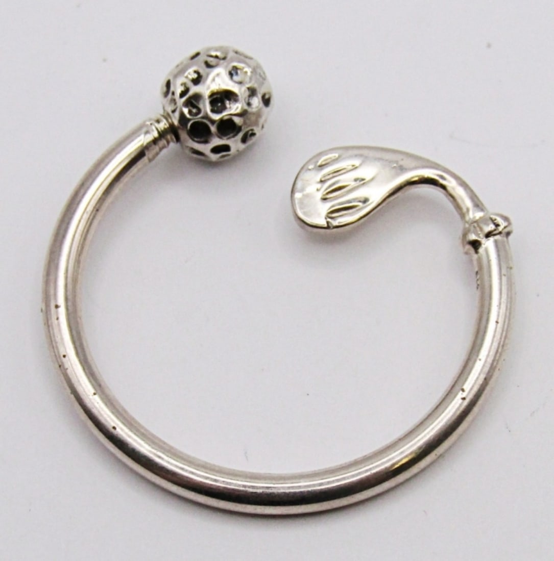 GOLF THEME STERLING KEY RING (1 of 2)